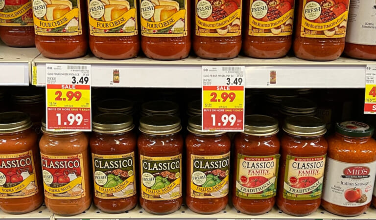 Classico Pasta Sauce As Low As $1.44 Per Jar At Kroger