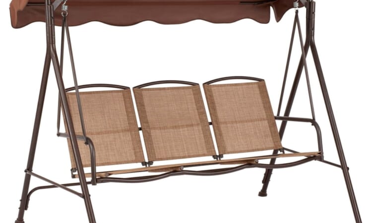 Mainstays Sand Dune 3-Seat Canopy Steel Porch Swing for $98 + free shipping