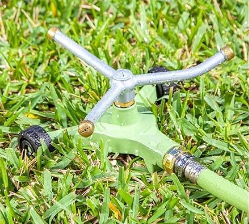 Martha Stewart Heavy-Duty Metal 3-Arm Rotating Sprinkler $6.99 (Reg. $25) – Watering Distance up to 42-Foot