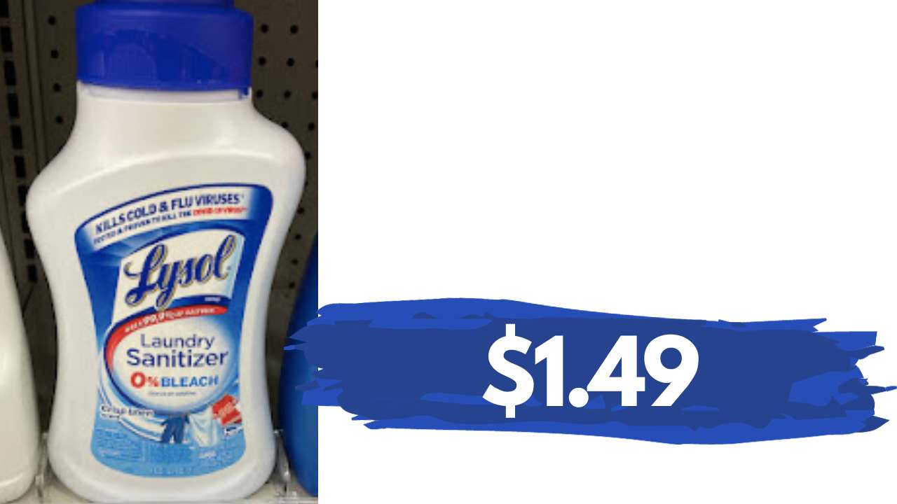 Lysol Laundry Sanitizer (reg. $9.29) at Walgreens for $1.49!