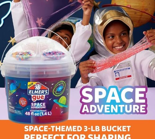 Elmer’s Space Adventure Tri Bucket Premade Slime Kit, 3-Lb $15.74 (Reg. $25) – Lowest price in 30 days