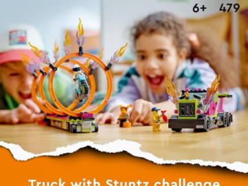 LEGO City Stuntz Stunt Truck & Ring of Fire Challenge w/ Flywheel-Powered Motorcycle Toy & Minifigures $42 Shipped Free (Reg. $60)