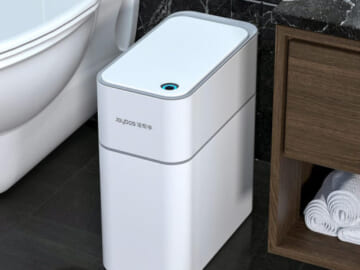 Automatic Absorption Touchless Bathroom Trash Can, 3.5 Gallon $25 After Coupon (Reg. $50)