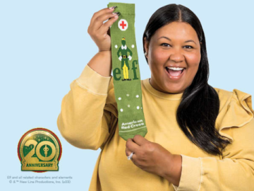 Elf x American Red Cross Officially Licensed Socks: Free w/ blood donation