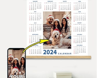 14" x 16" 2024 Custom Calendar Print for $11 + free shipping