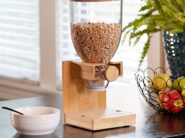 Bamboo Cereal/Coffee Bean Dispenser, 17.5 Oz $24.99 (Reg. $55)