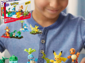 MEGA Pokémon Kanto Region Team Action Figure 130-Piece Building Set $14.69 After Coupon (Reg. $22) – 4 Poseable Characters