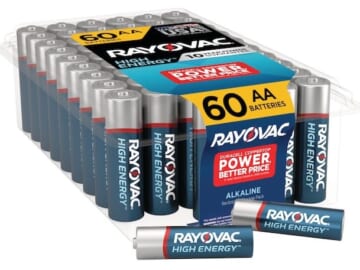 Rayovac High Energy Alkaline AA Batteries 60-Pack for $18 + pickup