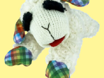 Multipet Lamb Chop Plush Dog Toy with Plaid Ears and Paws, Medium, 10.5″ $5.98 (Reg. $17)