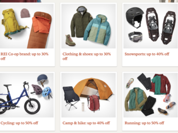 REI Gear Up, Get Out Sale | Up to 50% off outdoor gear, clothing, gifts, running shoes, and more!