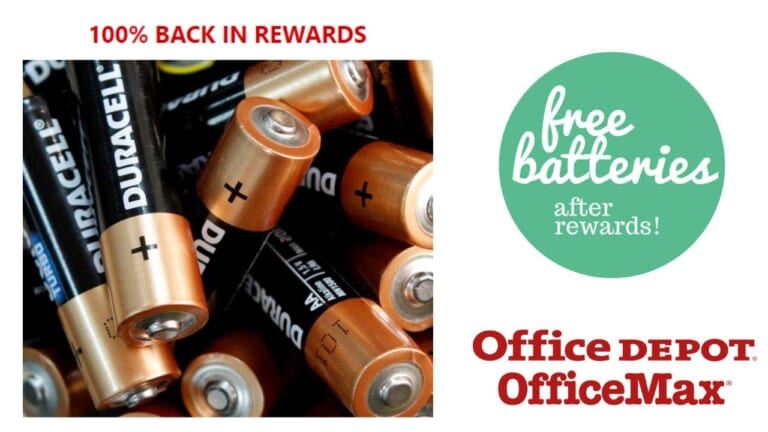 Free Batteries After Office Depot Rewards!!
