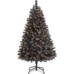 Bring an enchanting glow to your space with Yaheetech 4.5ft Pre-lit Black Spruce Artificial Hinged Christmas Pine Tree for just $31.99 After Coupon (Reg. $44.99)