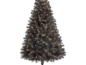 Bring an enchanting glow to your space with Yaheetech 4.5ft Pre-lit Black Spruce Artificial Hinged Christmas Pine Tree for just $31.99 After Coupon (Reg. $44.99)