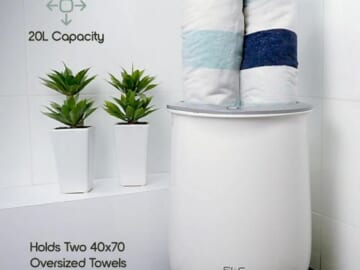 SLF 20L Electric Hot Towel Warmer Bucket $59.97 Shipped Free (Reg. $119) – Fits Up to Two 40″x70″ Oversized Towels, 18.5″x13″
