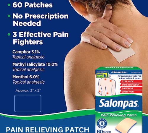Salonpas 60-Count Pain Relieving Patches as low as $5 when you buy 4 After Coupon (Reg. $11) + Free Shipping – 8¢/Patch