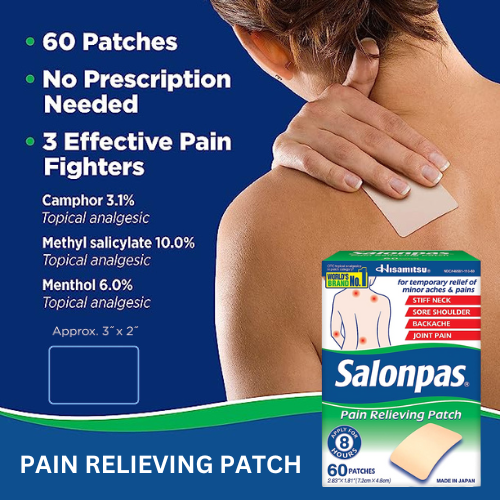 Salonpas 60-Count Pain Relieving Patches as low as $5 when you buy 4 After Coupon (Reg. $11) + Free Shipping – 8¢/Patch