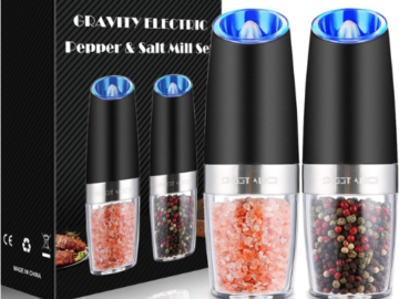 Today Only! Gravity Electric Pepper and Salt Grinder Set, 2-Pack $23.96 (Reg. $35.99) – $11.98 each!