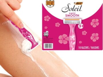 3-Blade BIC Soleil Simply Smooth Women’s Disposable Razors, 10-Count as low as $5.03 After Coupon (Reg. $18) + Free Shipping – 50¢/Razor