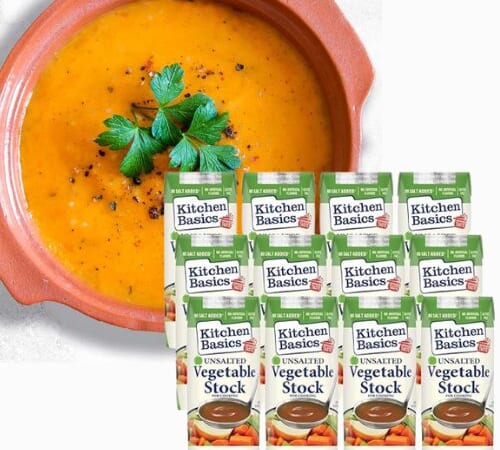 Kitchen Basics Unsalted Vegetable Stock, 12-Pack as low as $9.72 After Coupon (Reg. $16.20) + Free Shipping – 81¢/Carton