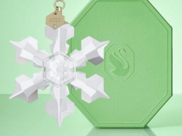 Swarovski Annual Edition 2022 Glass Hanging Ornament $17.50 (Reg. $85) – with Champagne Gold Tone Finish Metal