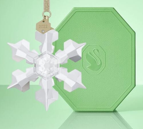 Swarovski Annual Edition 2022 Glass Hanging Ornament $17.50 (Reg. $85) – with Champagne Gold Tone Finish Metal