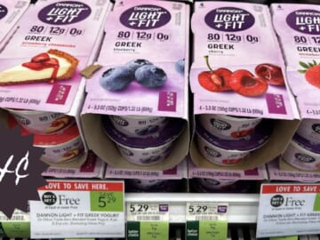 Get 4-Packs of Dannon Light + Fit Zero Sugar Yogurt for 64¢