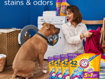 168-Count Arm & Hammer Plus OxiClean w/ Odor Blasters 5-in-1 Power Paks as low as $28.30 After Coupon (Reg. $49) + Free Shipping – $7.08/42-Count Pack or 17¢/Pak