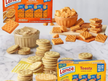 Lance 40-Count Toasty and Toastchee Peanut Butter Sandwich Crackers as low as $12.74 Shipped Free (Reg. $24.11) – 32¢ each