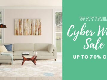 Wayfair Cyber Sale | 70% Off Furniture & Rugs | Ends Today!