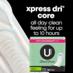 U by Kotex Clean & Secure 132-Count Maxi Pads, Heavy Absorbency as low as $13.99 After Coupon (Reg. $20) + Free Shipping – 11¢/Pad