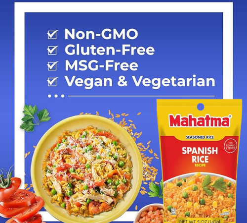 Mahatma 12-Pack Long Grain Seasoned Spanish Rice Mix, 5 oz. Bags as low as $11.29 Shipped Free (Reg. $13.79) – 94¢/Bag
