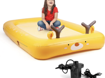 Kids Inflatable Travel Bed with Electric Air Pump