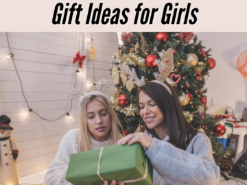 51 popular and unique Christmas gift ideas for girls - photo of two women opening a Christmas present