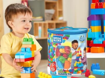 Mega Bloks Toddlers’ First Builders Big Building Bag, 80-Pieces $15 (Reg. $25) + More