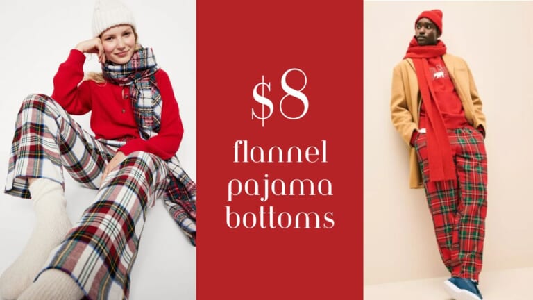 Old Navy | $8 Flannel Joggers & Pajama Bottoms For Adults