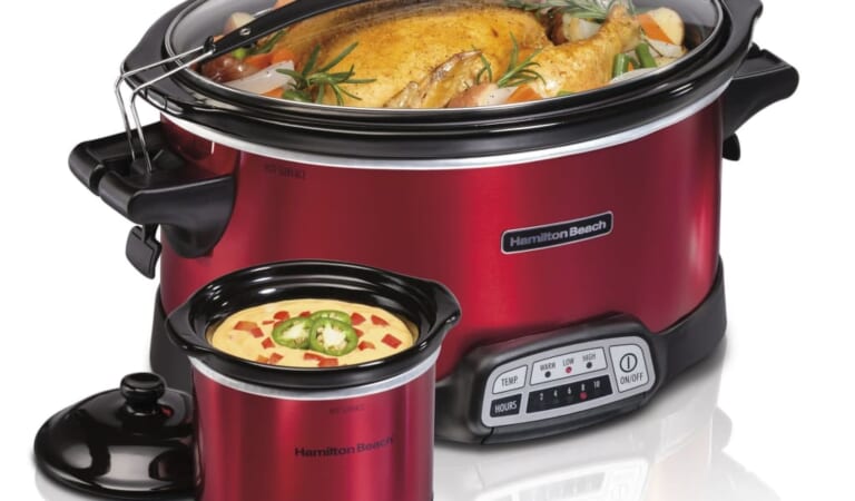 Hamilton Beach Stay or Go 7-Quart Programmable Slow Cooker with Party Dipper for $48 + free shipping