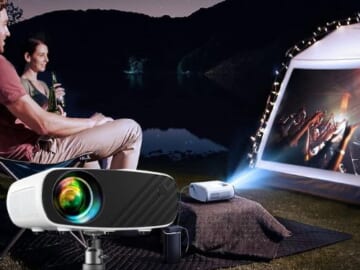 HD Mini Projector 8000L 1080p with Tripod and Carry Bag $62.98 After Coupon (Reg. $159.98) + Free Shipping