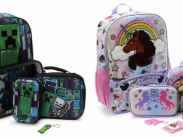 Kids 5-Piece Backpack and Lunch Tote Set as low as $10.15!