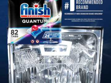Finish 82-Count Powerball Quantum Dishwasher Detergent Tabs as low as $12.29 After Coupon (Reg. $19.26) + Free Shipping – 15¢/Tab