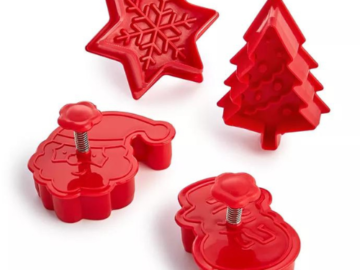 Christmas Pie Crust Cutters 4-Piece Set $3.99 (Reg. $16)