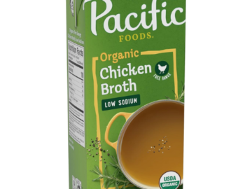 Pacific Foods 12-Pack Organic Free Range Low Sodium Chicken Broth as low as $14.06 Shipped Free (Reg. $20.67) – $1.17/32 Oz Carton
