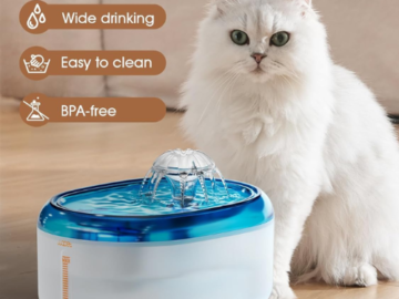 Pet Water Fountain with Filter, 2.1L $7.99 (Reg. $19) + MORE