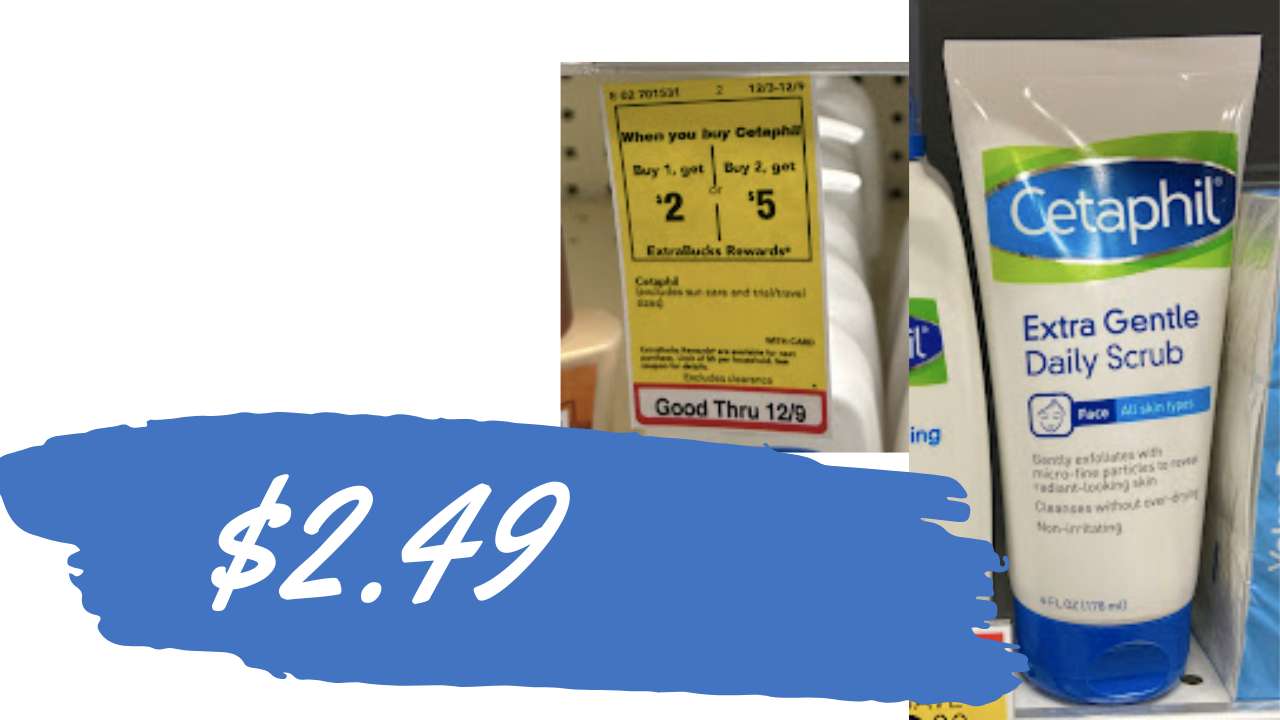 Get Cetaphil Daily Scrub for only $2.49 at CVS!