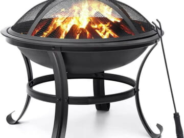 22" Outdoor Fire Pit for $35 + free shipping w/ $35