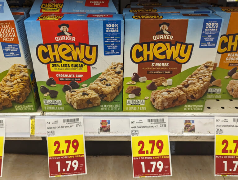 Quaker Chewy Bars As Low As $1.54 Per Box At Kroger