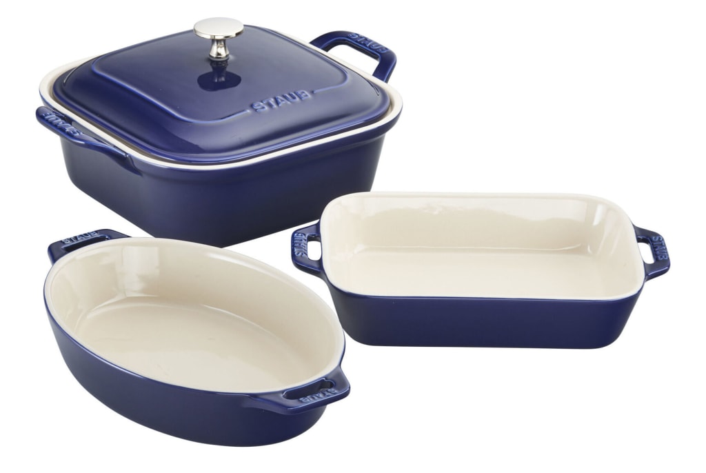 Staub 4-Piece Mixed Ceramic Baking Dish Set for $100 + free shipping