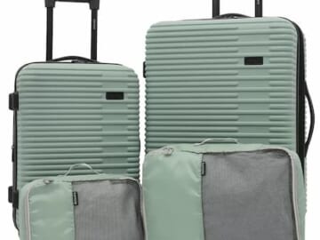 Kensie Hillsboro Expandable Rolling Hardside Collection Set