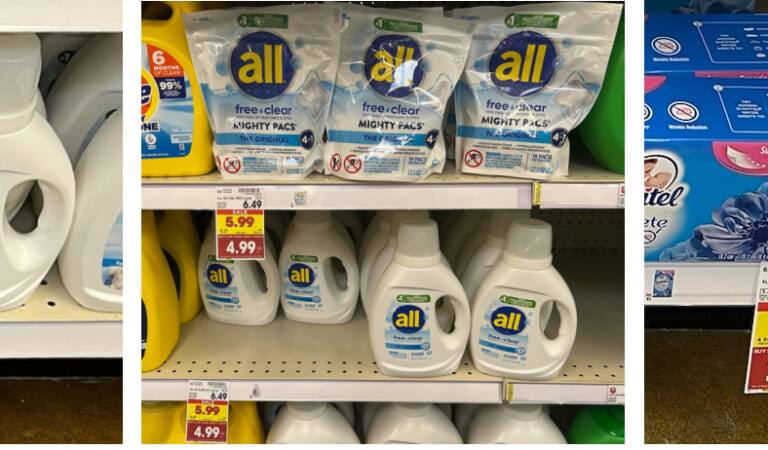 All Free Clear Laundry Detergent, Dryer Sheets or Fabric Softener As Low As $1.49 Each At Kroger