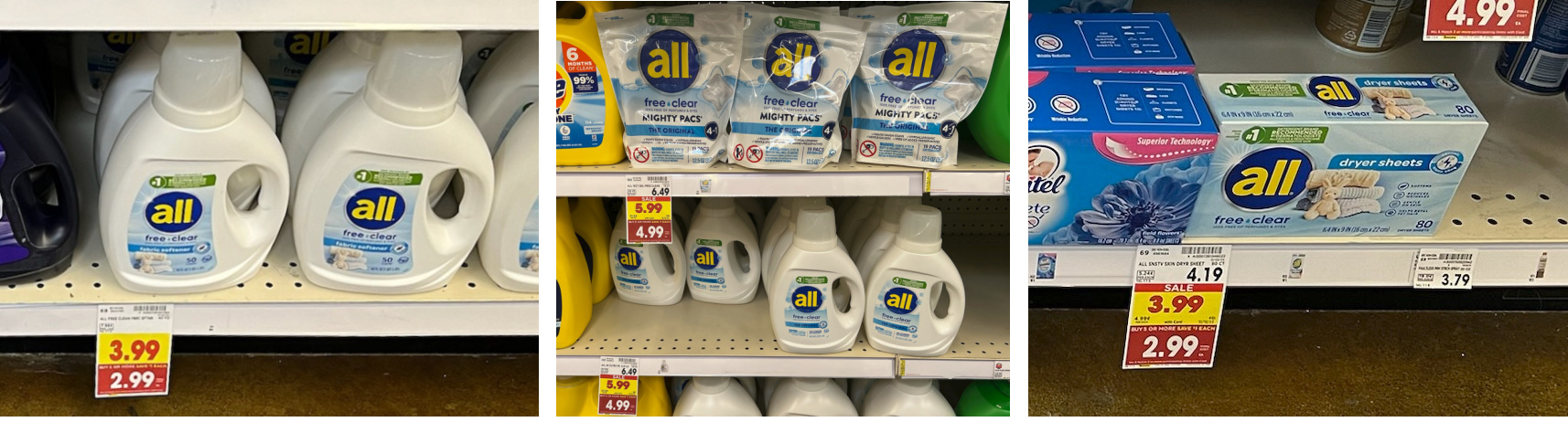 All Free Clear Laundry Detergent, Dryer Sheets or Fabric Softener As Low As $1.49 Each At Kroger