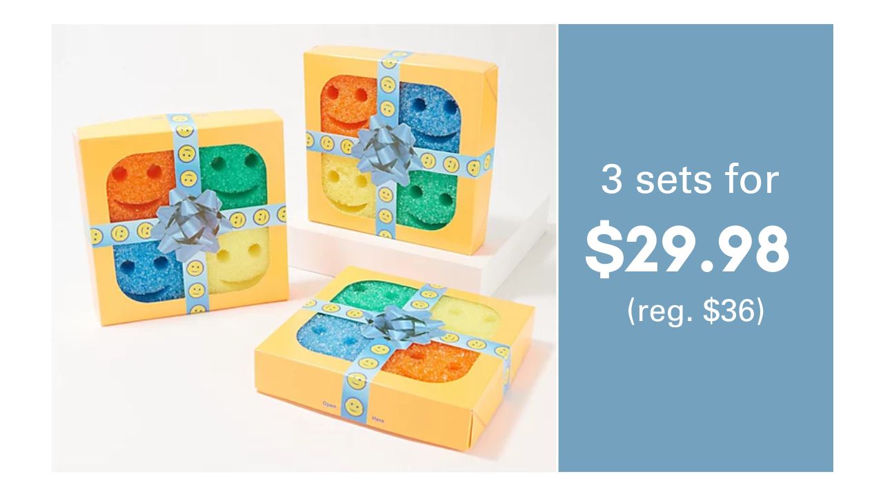 Scrub Daddy 4-Pack Sponges | 3 Sets for $29.98 (reg. $36)